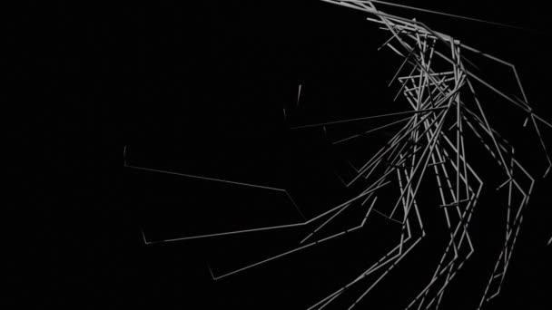 Графіка Руху Анімованими Синіми Лініями Чорному Фоні — стокове відео