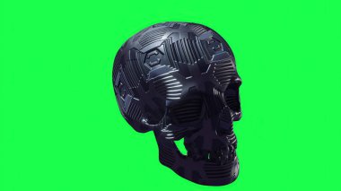 3d illüstrasyon - Modern bilim kurgu arkaplanı olarak kullanılan soyut kablo organik şekil