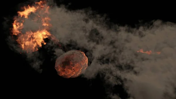 Illustration Fire Ball Explosion — Stockfoto
