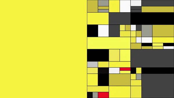 Barevné Obdélníky Mondrian Styl Umění Ilustrace — Stock fotografie