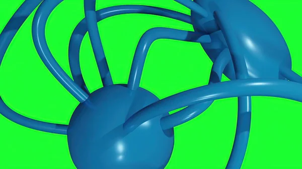 3Dイラスト 近代Sfを背景にしたアブストラクト有機的な形状 — ストック写真