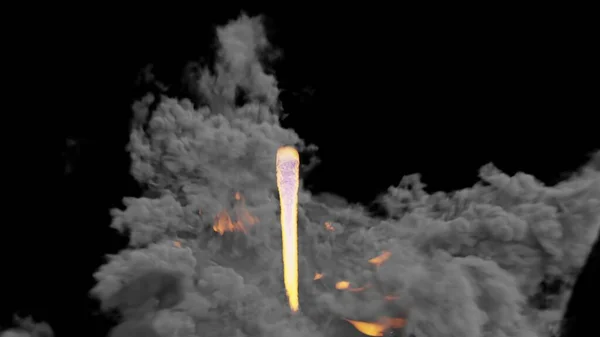 3D火球爆発のイラスト — ストック写真