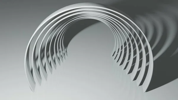 Illustration Futuristischer Weißer Tunnel Das Konzept Des Beleuchteten Korridors Innenarchitektur — Stockfoto