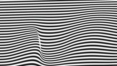 3d illüstrasyon - çizgileri olan soyut siyah beyaz arkaplan