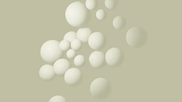 3D图解 带有粘性磁球和球体的抽象成分 — 图库照片
