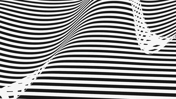 Illustrazione Sfondo Bianco Nero Astratto Con Linee — Foto Stock