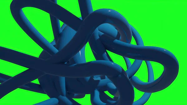 Illustration Abstrakt Spiralform Grön Skärm — Stockfoto