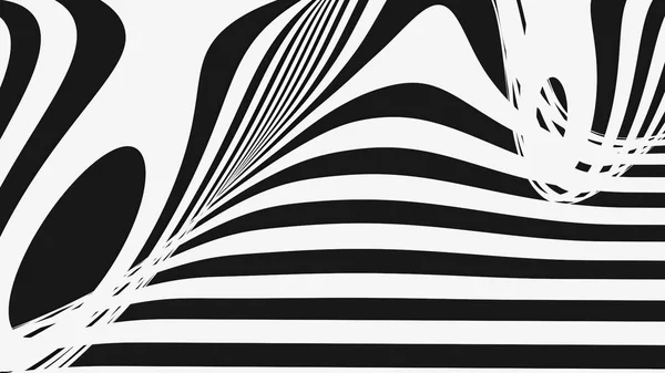 Illustrazione Sfondo Bianco Nero Astratto Con Linee — Foto Stock