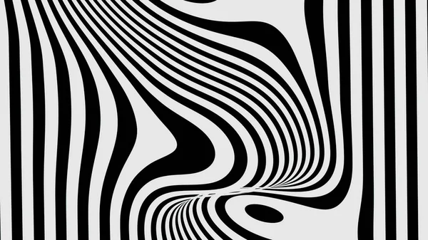 Illustrazione Sfondo Bianco Nero Astratto Con Linee — Foto Stock