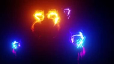 Renkli gökkuşağı pürüzsüz ışık dalgaları soyut canlandırma