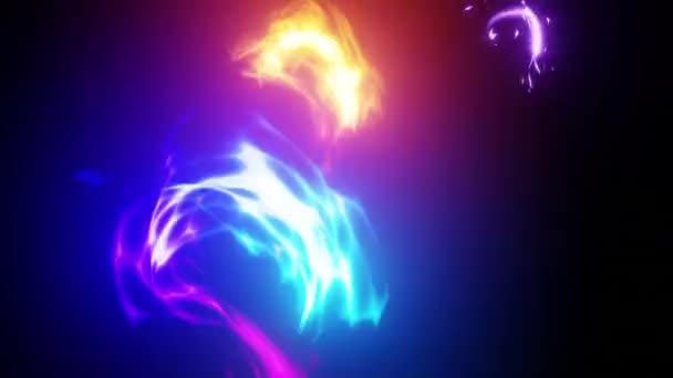 Барвиста Веселка Гладкі Світлові Хвилі Абстрактна Анімація — стокове відео