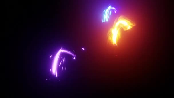 Bunte Regenbogen Glatte Lichtwellen Abstrakte Animation — Stockvideo