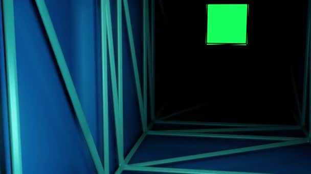 Leere Futuristische Korridortunnel Abstrakter Futuristischer Hintergrund Alien Futuristisches Konzept — Stockvideo