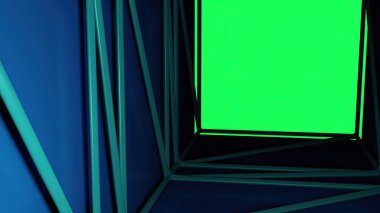 3d illüstrasyon - Boş Fütürist Koridor Tüneli. Soyut Fütürist Arkaplan .Alien Fütüristik Kavram