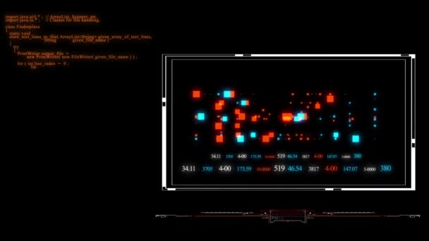 Animacja Miasta Przyszłości Hud Element — Wideo stockowe