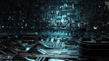 3D animasyon - Uzaylı Bilim-Kurgu Şehri Modeli