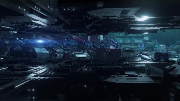 Animação Cidade Sci Alienígena — Vídeo de Stock