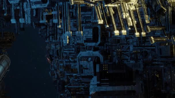 Animacja Model Obcego Miasta Science Fiction — Wideo stockowe
