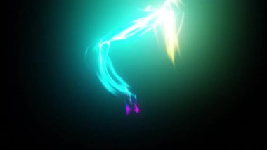  3d canlandırma - Siyah arkaplana karşı soyut kırmızı ışık izinin yakın plan görüntüsü