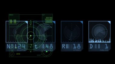 3d animasyon - Veri Çemberleri ve UI ögeleriyle Geleceğin Arayüzü