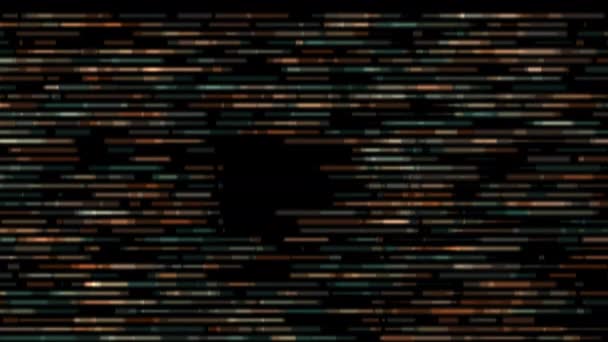 Анимация Абстрактные Технологии Сканирования Фона Данных Геометрии Горизонтальных Волновых Линий — стоковое видео