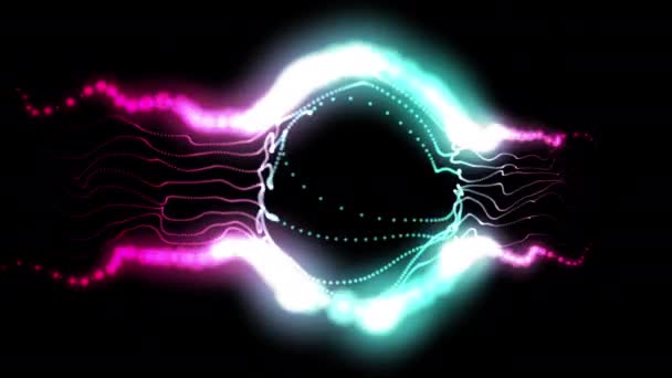 Animation Glowing Plasma Ring Bursts Energy Abstract Motion Graphic — стоковое видео