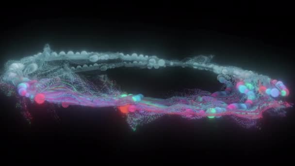 Animație Fundal Abstract Particule Adâncimea Câmpului Sclipiri Strălucitoare Lumini Elemente — Videoclip de stoc