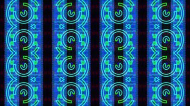 animation - Pulsating neon disco background VJ Loop. 3D graphics for music stage transition, shows, retro, hitech.