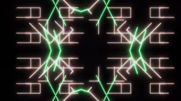 Анімація Пульсуючий Неоновий Диско Фон Loop Графіка Переходу Музичну Сцену — стокове відео