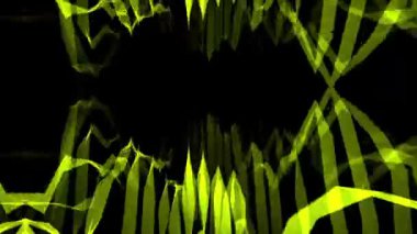 Parlak şekilli bir tünelde uçmak. Sınırsız döngülü animasyon