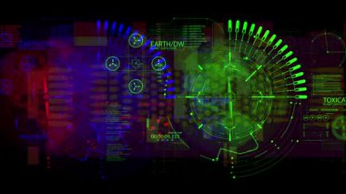3D animasyon - Fütürist teknoloji arayüzü