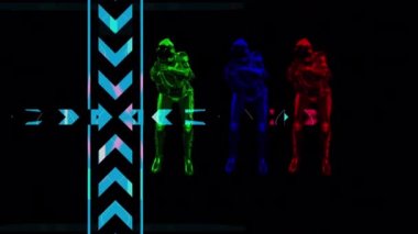 3D animasyon - Fütürist teknoloji arayüzü