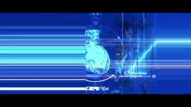 3D animasyon - Fütürist teknoloji arayüzü