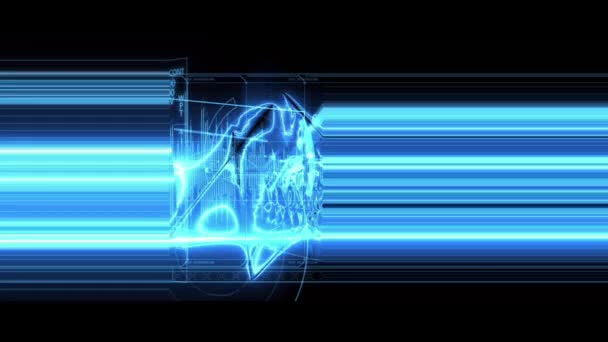 Animation Interface Technologique Futuriste — Video