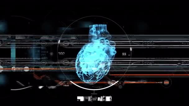 Animáció Futurisztikus Technológiai Interfész — Stock videók