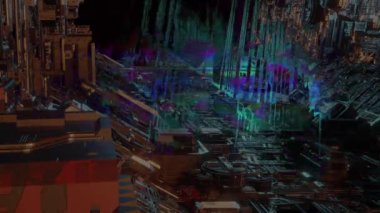 animation - Pulsating neon disco background VJ Loop. 3D graphics for music stage transition, shows, retro, hitech..