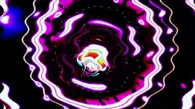 animation - Pulsating neon disco background VJ Loop. 3D graphics for music stage transition, shows, retro, hitech..