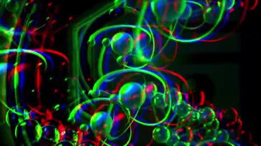 animation - Pulsating neon disco background VJ Loop. 3D graphics for music stage transition, shows, retro, hitech..