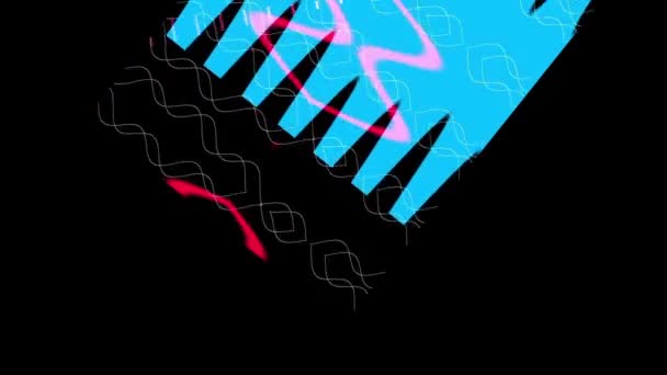 Animation Pulsating Neon Disco Background Loop Graphics Music Stage Transition — Vídeo de Stock