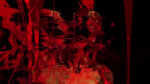 Жах Зомбі Ефектами Змішаними Носіями Двох Анімацій — стокове відео