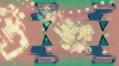 animasyon - Pulsating neon disko arkaplanı VJ döngüsü. 