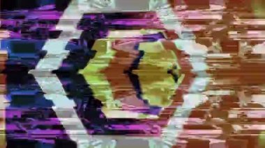 animasyon - Pulsating neon disko arkaplanı VJ döngüsü. 