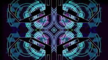 animasyon - Pulsating neon disko arkaplanı VJ döngüsü. 