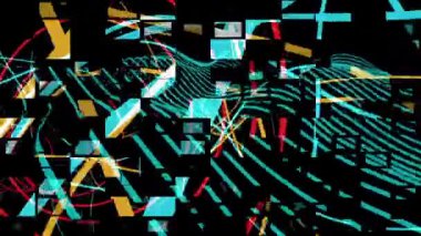 animasyon - Pulsating neon disko arkaplanı VJ döngüsü. 