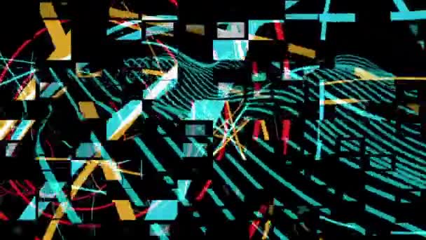 Animation Fond Disco Fluo Pulsant Loop — Video