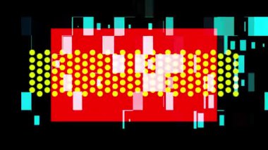 animasyon - Pulsating neon disko arkaplanı VJ döngüsü. 