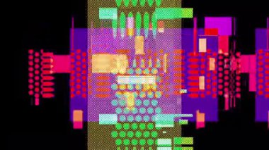 animasyon - Pulsating neon disko arkaplanı VJ döngüsü. 