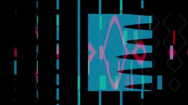 animasyon - Pulsating neon disko arkaplanı VJ döngüsü. 