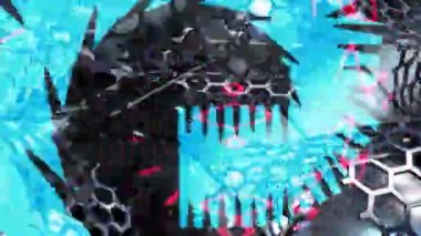 animasyon - Pulsating neon disko arkaplanı VJ döngüsü.