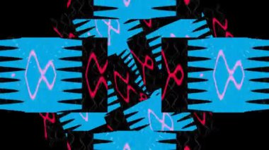 animasyon - Pulsating neon disko arkaplanı VJ döngüsü.